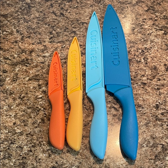 Cuisinart Multicolor Knife Set with Sheaths 4 lot - Picture 1 of 7